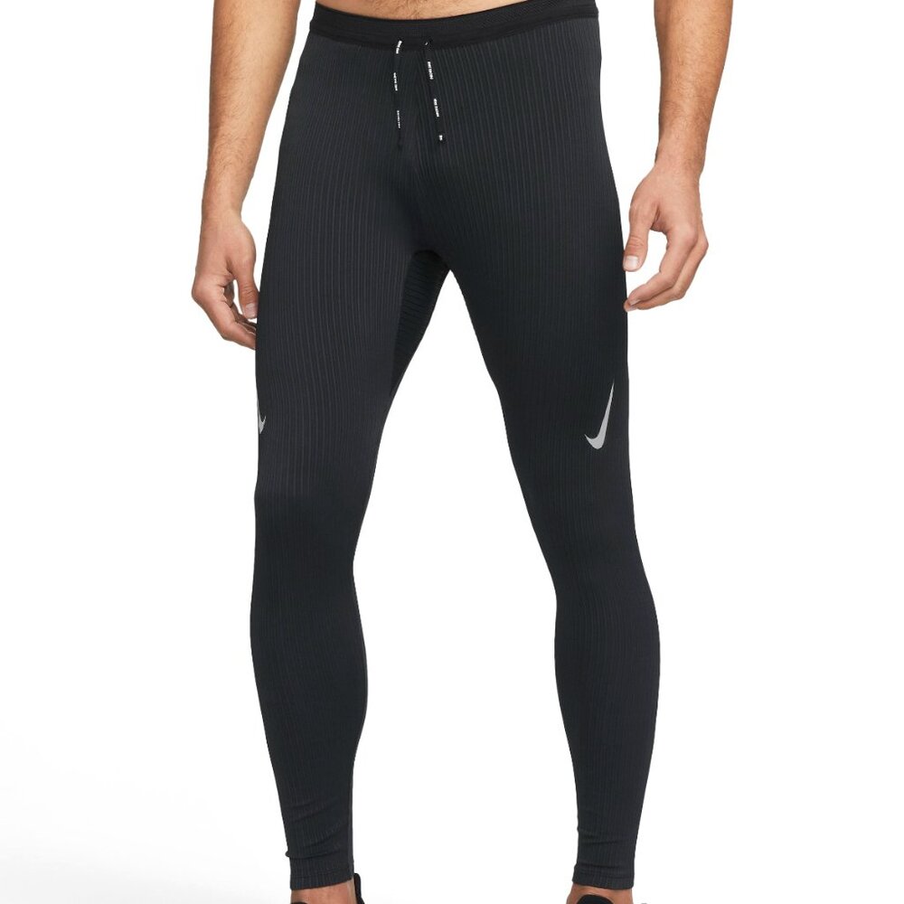 $125 NIKE ADV AEROSWIFT RUNNING RACING TIGHTS DM4613-011 BLACK/WHITE S